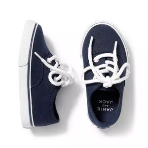 Janie and Jack Navy Twill Sneaker size 5
